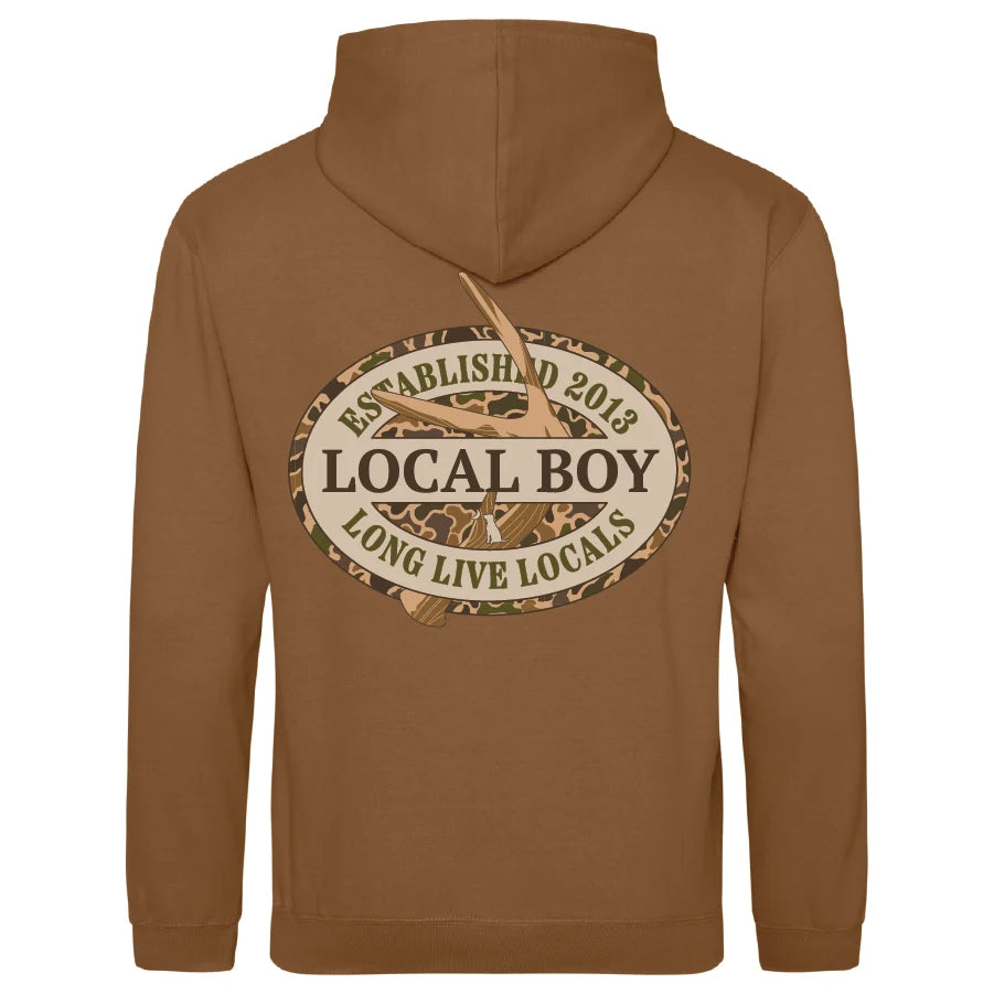 Local Boy-Youth Brushwood Hoodie Old School Antler Oval