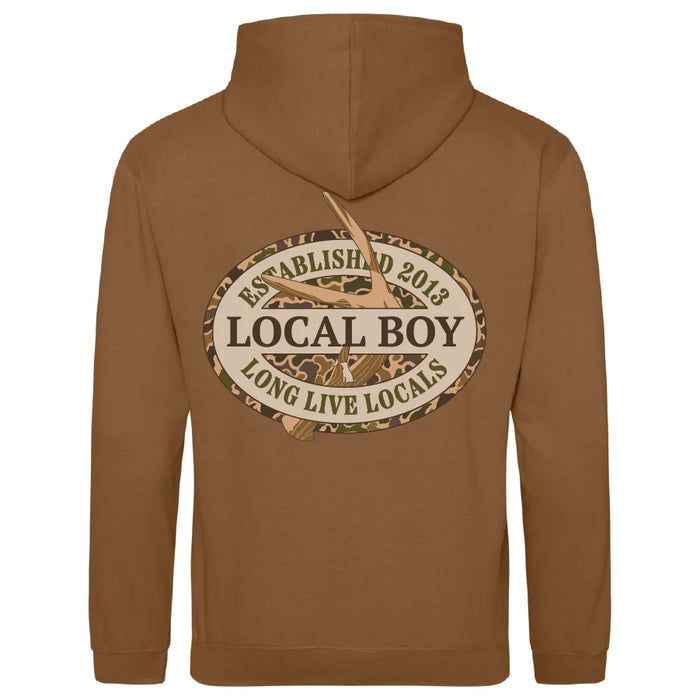 Local Boy-Youth Brushwood Hoodie Old School Antler Oval