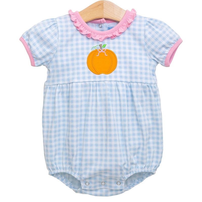 Trotter Street Pumpkin SS Ruffle Bubble