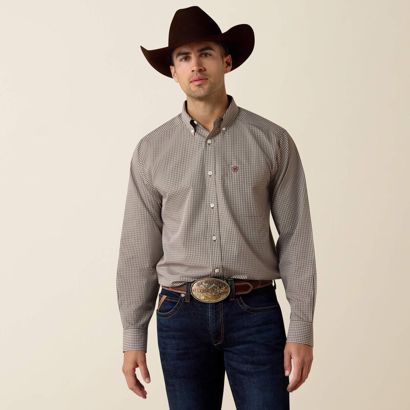 Ariat-Wrinkle Free Reed Classic Fit Shirt GRAPE LEAF MICRO PLAID