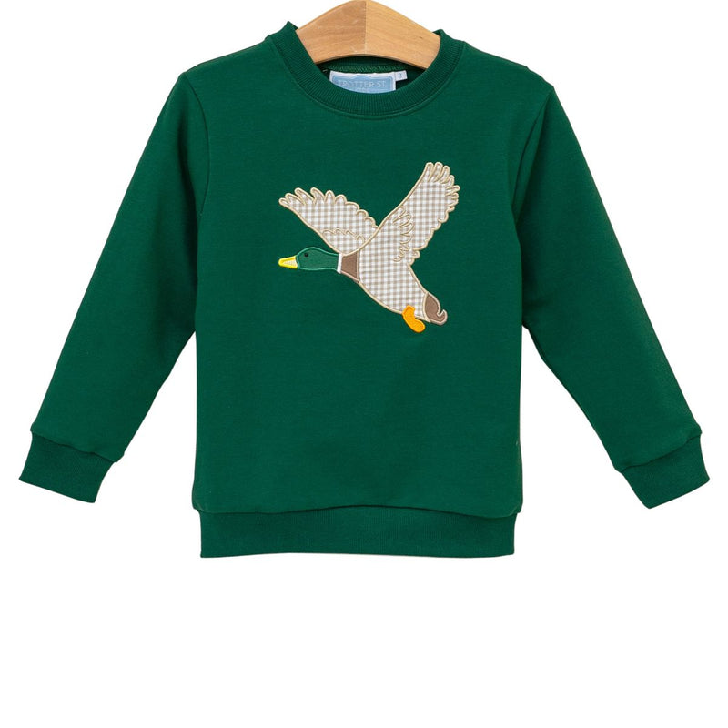Trotter Street Mallard Embroidery Romper