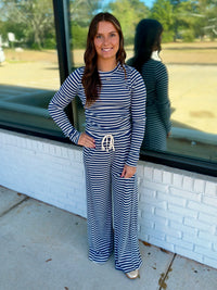 STRIPE TOP WITH PANT SET