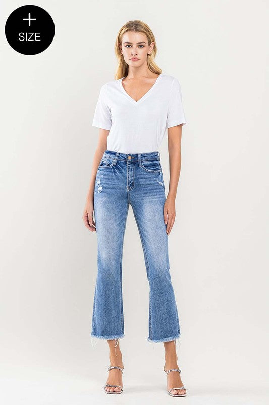 VERVET PLUS SIZE HIGH RISE KICK FLARE JEANS