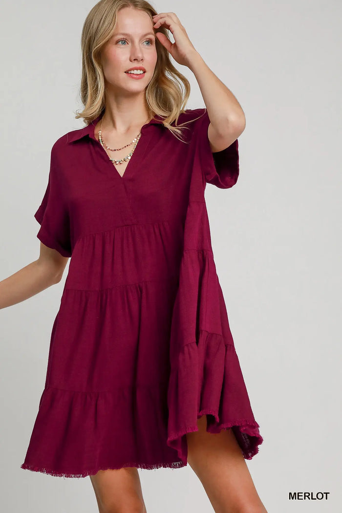 Sunny Breeze Tiered Mini Dress