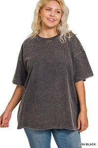 Plus Washed Premium Cotton Oversized Tee