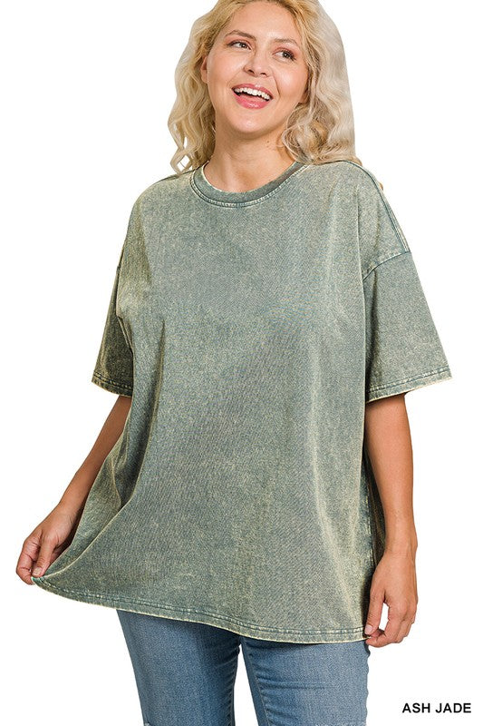 Plus Washed Premium Cotton Oversized Tee