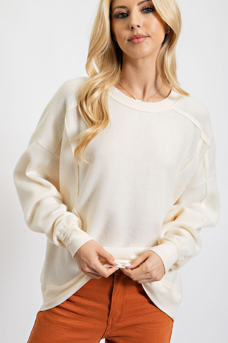 BRUSHED HACCI KNIT PULLOVER