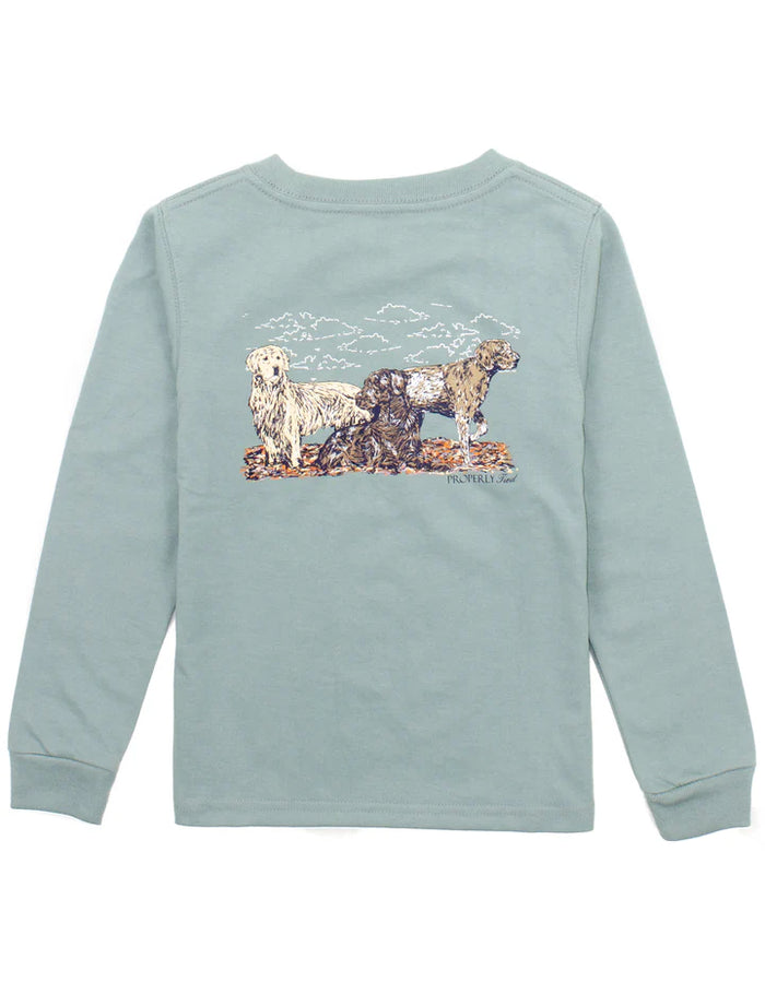 Properly Tied Boys Hunting Dogs LS Fog