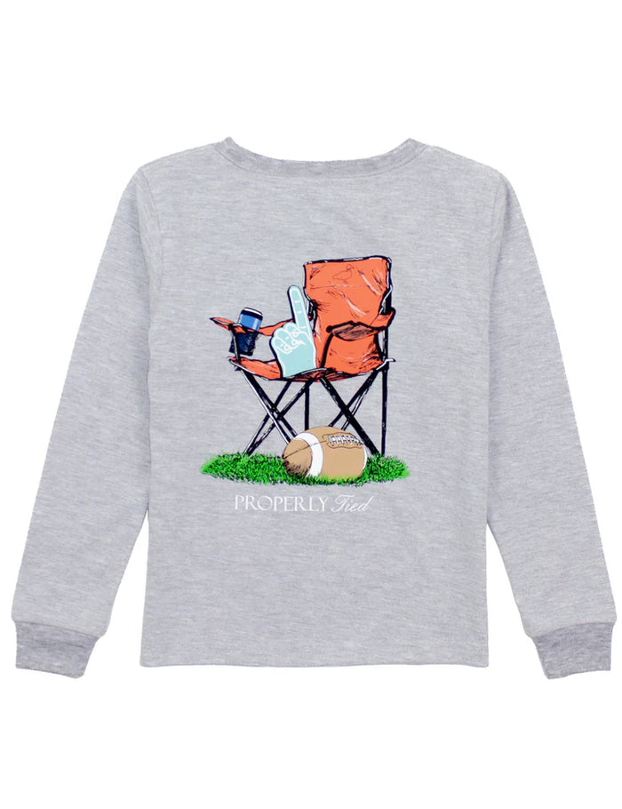 Properly Tied Boys Sidelines LS Lt Heather Grey