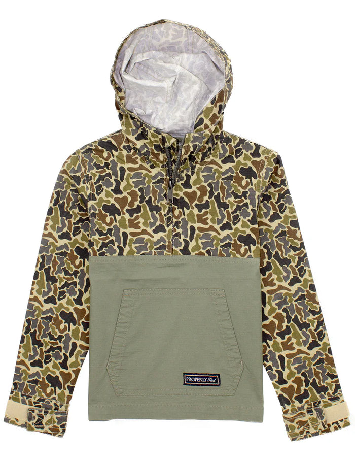 Properly Tied Boys Ridge Anorak Vintage Camo