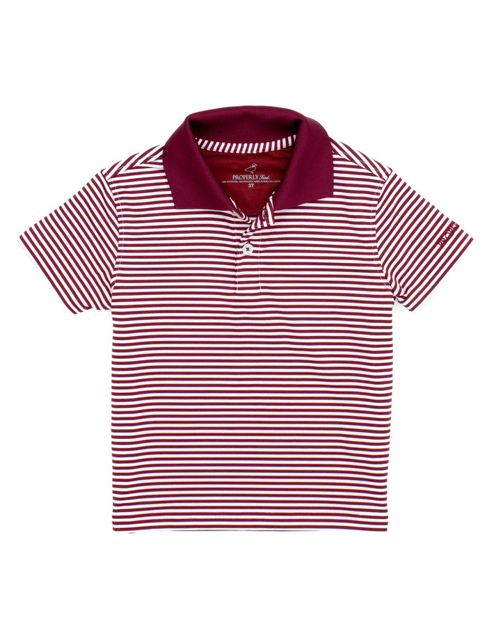 Properly Tied Boys Dallas Polo Maroon