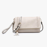 Isadora Dist. Whipstitch Crossbody w/ Tassel Zip