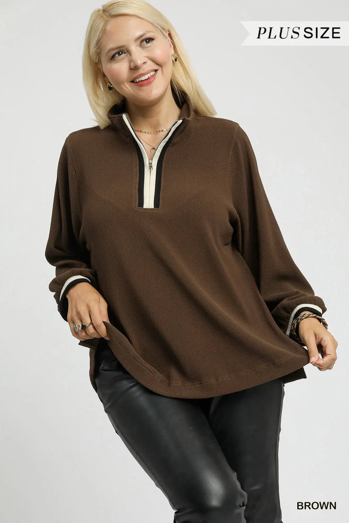 Half-Zip Pullover Top