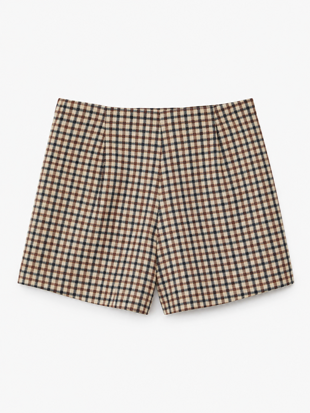 Brown Plaid Short