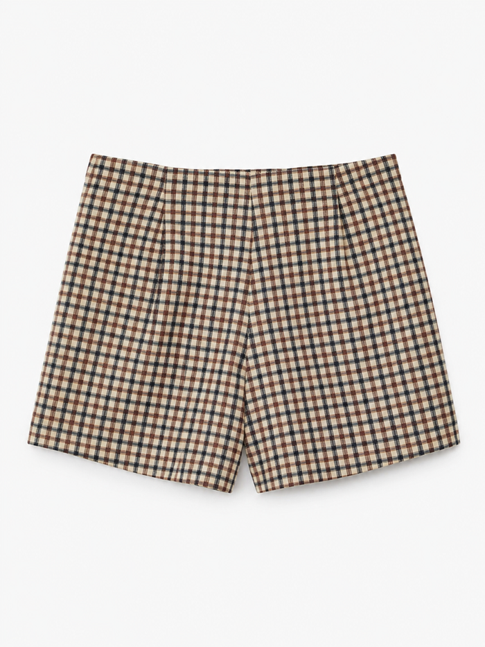Brown Plaid Short