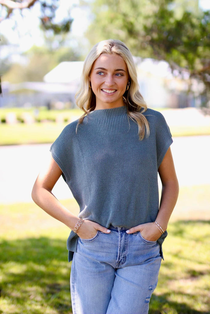 MOCK NECK SWEATER TOP