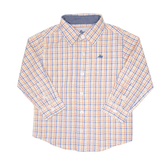 Southbound Dress Shirt- Orange/Blue