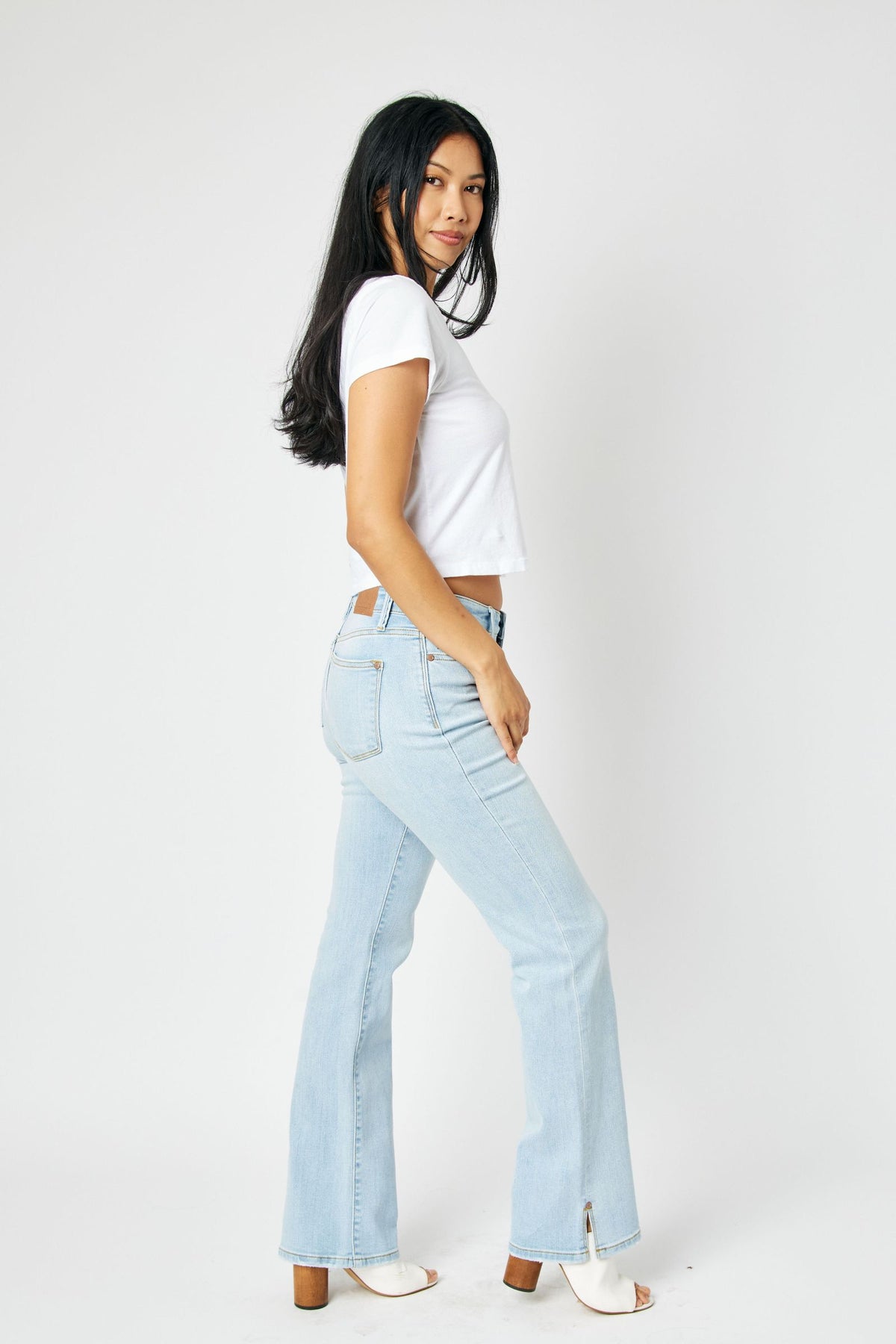 Judy Blue Plus MidRise Side Slit Hem Bootcut