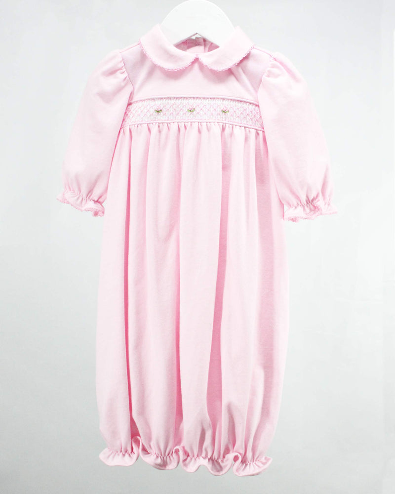 Baby Blessings Geometric Levi Gown Pink