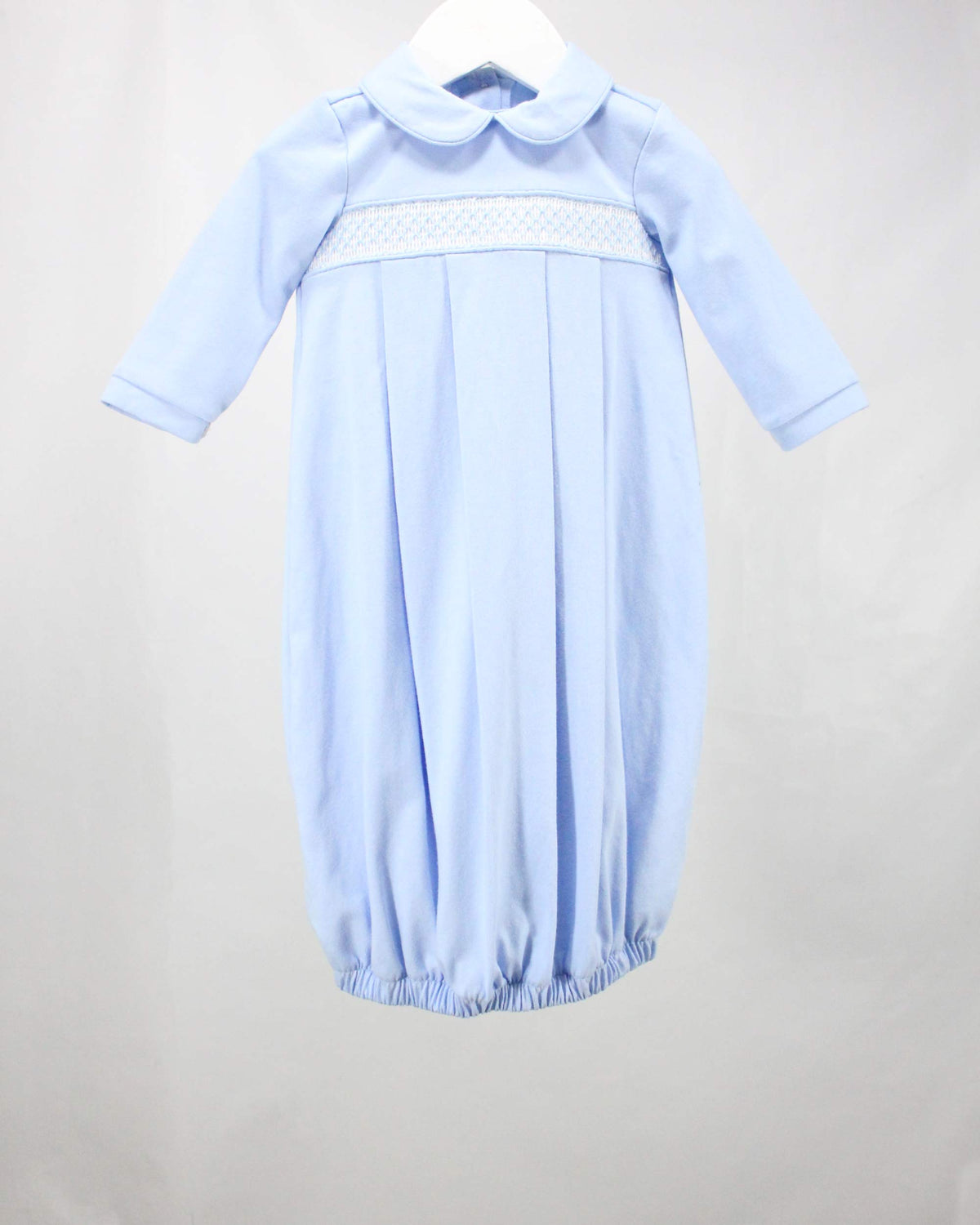 Baby Blessings Geometric Levi Gown Blue