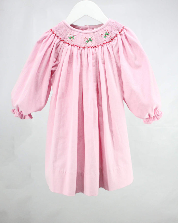 Baby Blessings Candy Cane Ellie Dress Pink