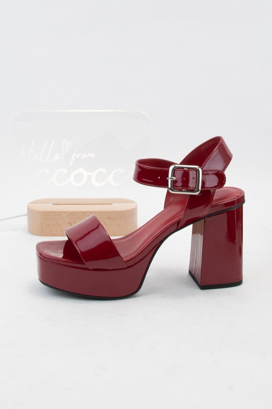 Soda Macey Platform Heels With Buckled Ankle Strap