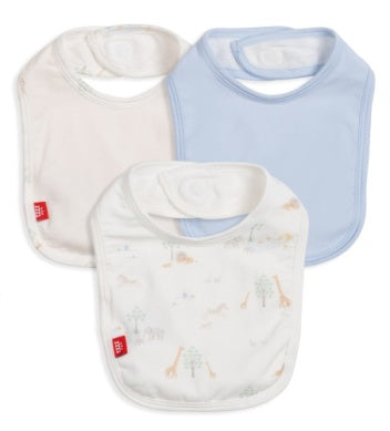 Magnetic Me White Serene Safari Infant Bib 3 Pack