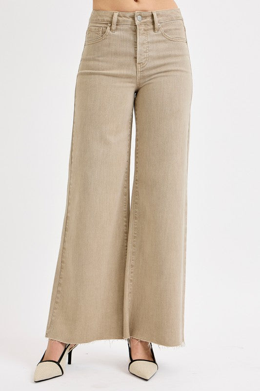 Risen High Rise Tummy Control Lurex Palazzo Pants