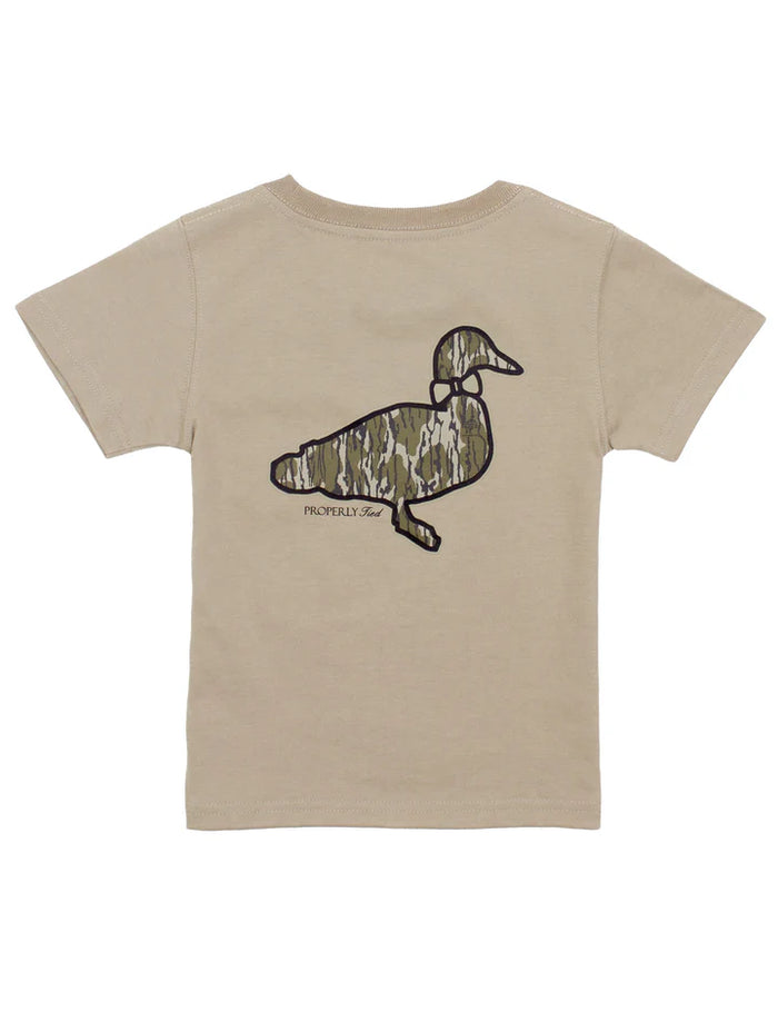 Properly Tied  Boys Mossy Oak Logo SS Sand