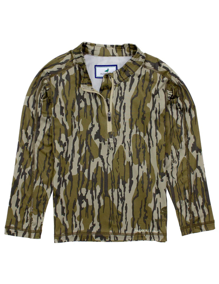 Properly Tied Boys Finn Pullover Mossy Oak Original Bottomland