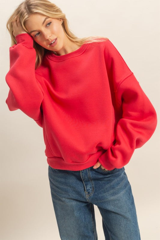 Crew Neck Oversized Sweatshirt