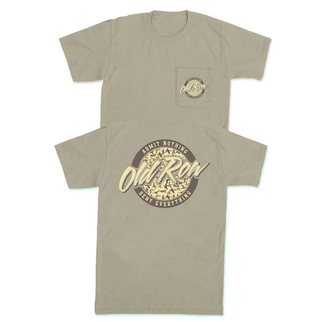 OLD ROW -  DUCK CAMO CIRCLE LOGO POCKET TE