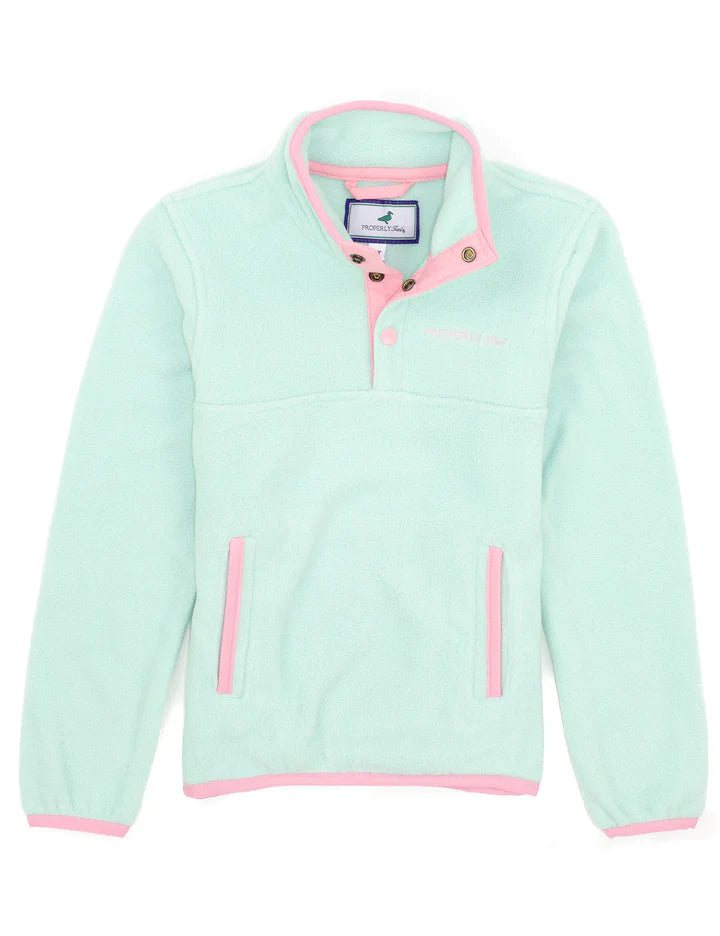 Properly Tied Girls Luna Pullover Beach Glass