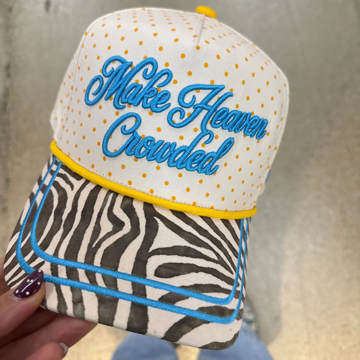 MAKE HEAVEN CROWDED ZEBRA HAT