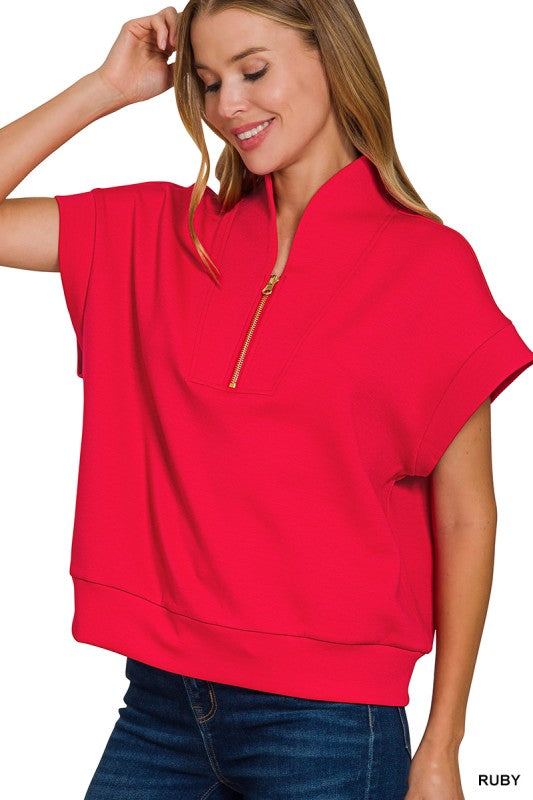 Scuba High Neck Half Zip Vest