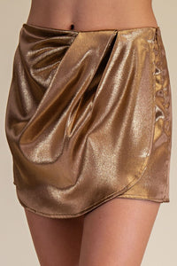 High-waisted Front Wrap Skort