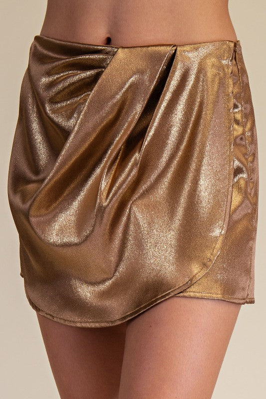 High-waisted Front Wrap Skort