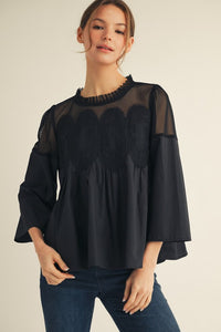 Crochet Accent Elegance Blouse