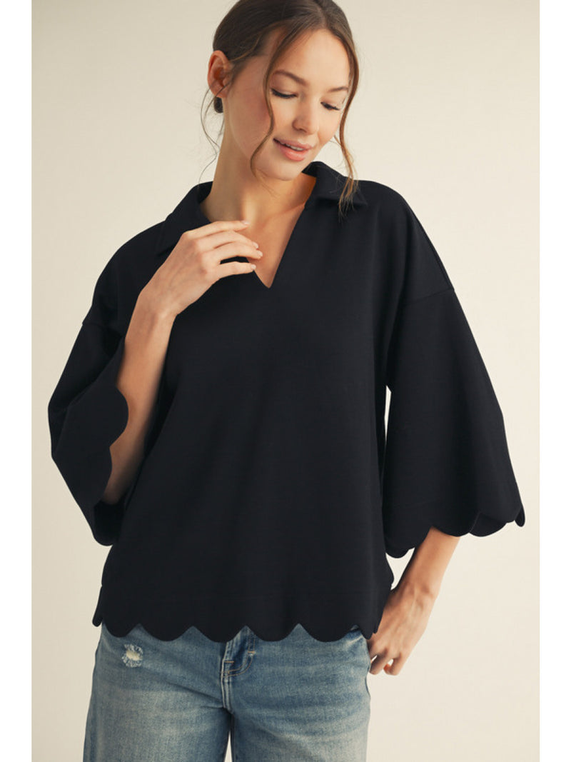 Scallop Edge Detail Solid Top