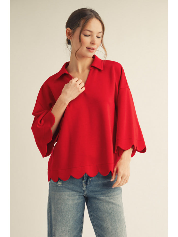 Scallop Edge Detail Solid Top
