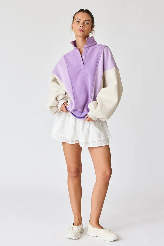 Emma Oversized Colorblock Sweatshirt