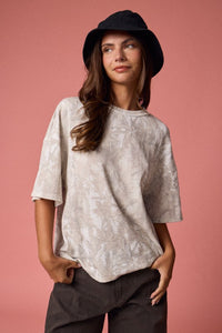 Camo Ribbed Loose Fit Shirt
