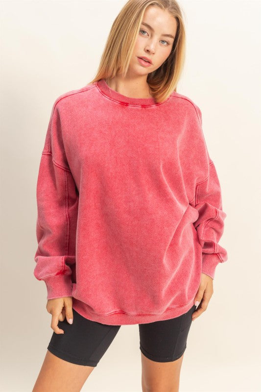 Oversized Crew Neck Sweatshirt