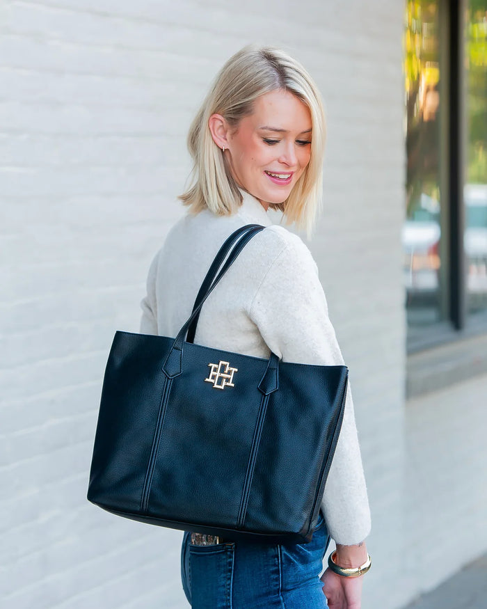 Caroline Hill Heath Tote Bag Black
