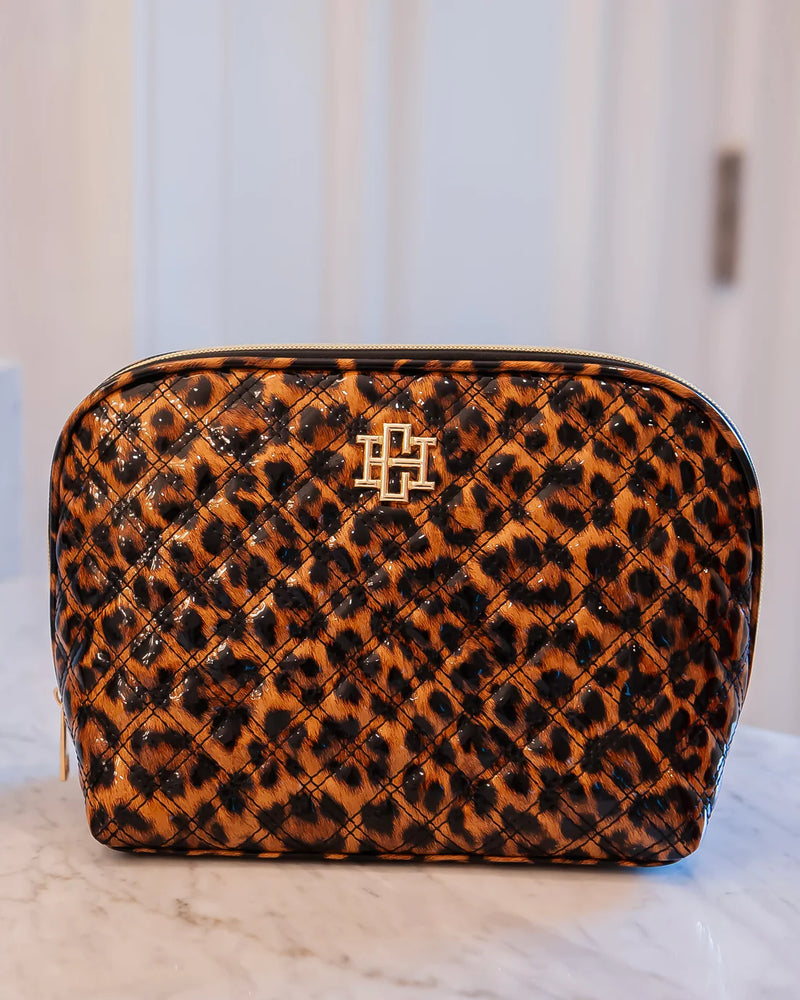 Caroline Hill Capri Large Pouch Spotted Patent