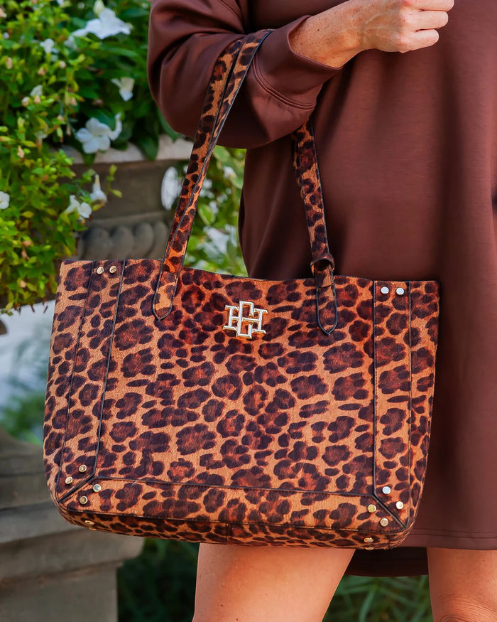 Caroline Hill Sophie Studded Tote Spotted Saddle