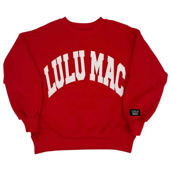 LULU MAC-MONO RED/WHITE SWEATSHIRT