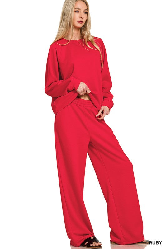 Scuba Crewneck Pullover & Pants 2 Pieces Set