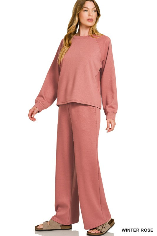 Scuba Crewneck Pullover & Pants 2 Pieces Set