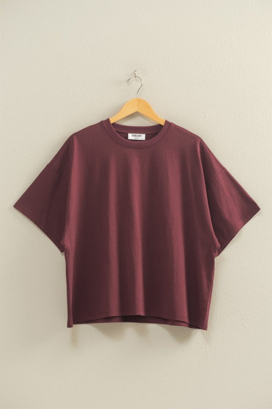 Crew Neck Short Sleeve Oversized T-shirt